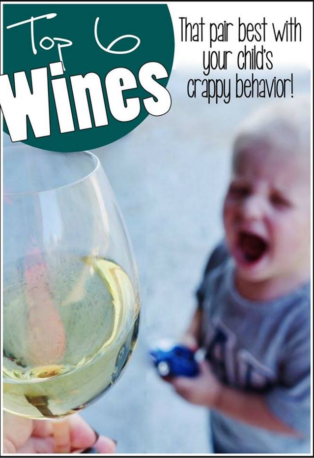 Top 6 Wines That Pair Best With Your Child's Crappy Behavior - Life as a Rambling Redhead