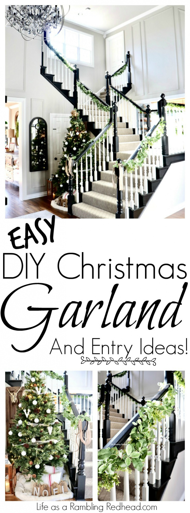 GORGEOUS DIY Christmas Garland and Entry decorating Ideas! So many Pictures! (Life as a Rambling Redhead)